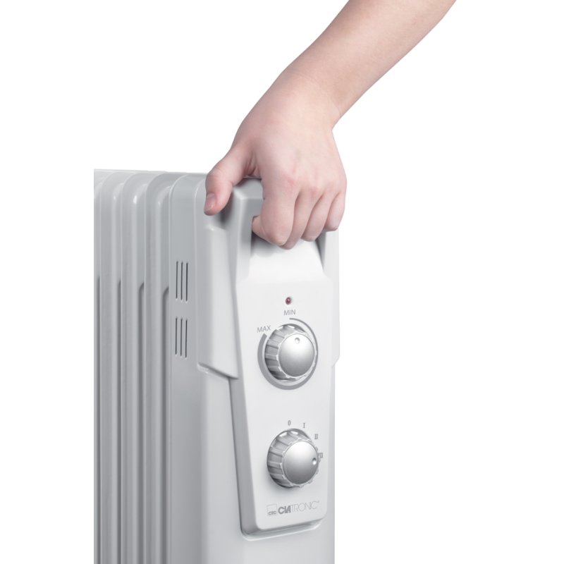 CLATRONIC radiateur à bain d'huile RA 3735, 7 éléments, blanc, 1500 Watt